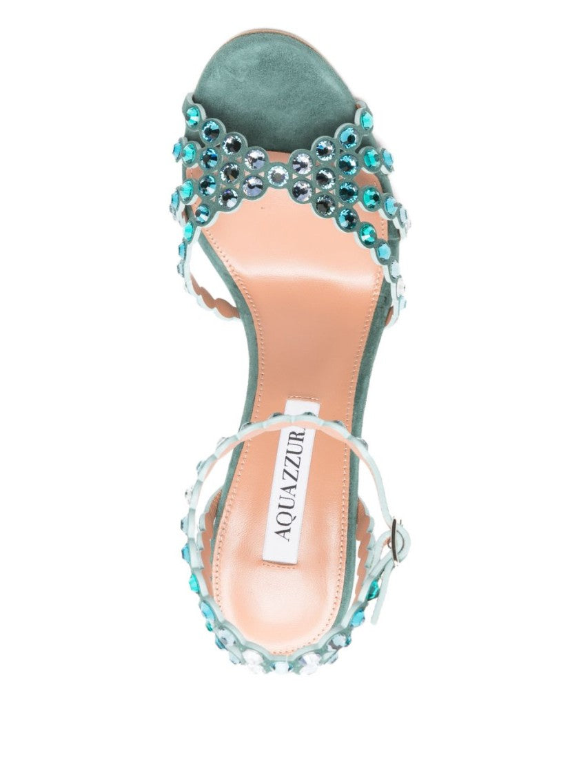 Aquazzura High-Heeled Sandals With Reflective Embellishments