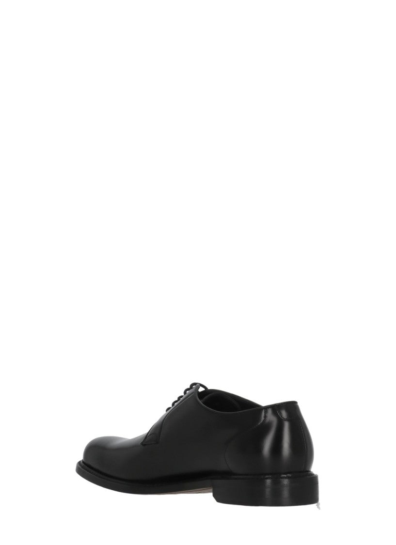Berwick 1707 Black Smooth Leather Lace-Up Brogues