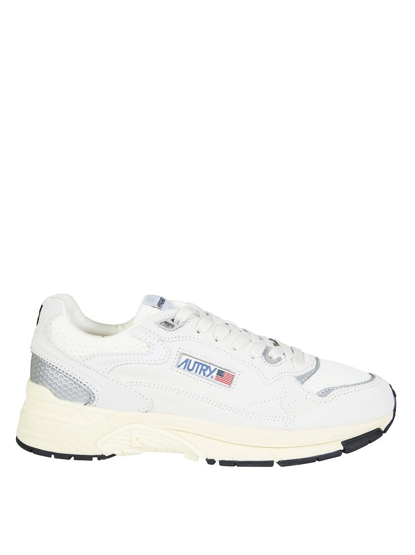 Autry White Upper Silver Accents Sneakers