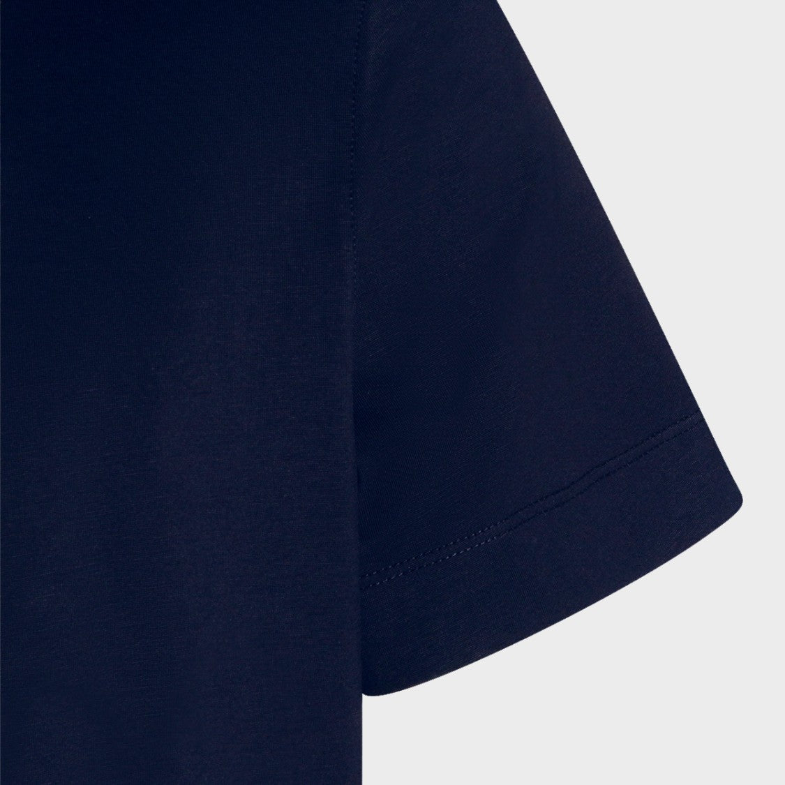 Zegna Navy Cotton Crew Neck Short Sleeve Knitwear