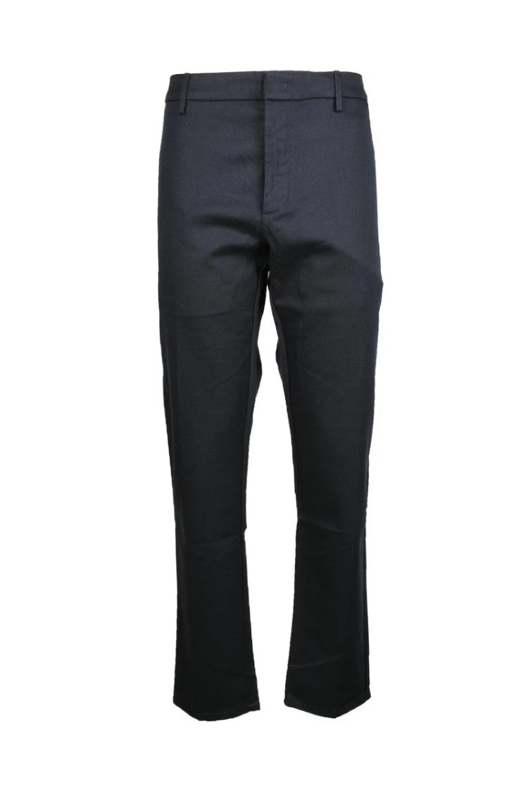 Dondup Wool And Cotton Trousers - Navy Blue