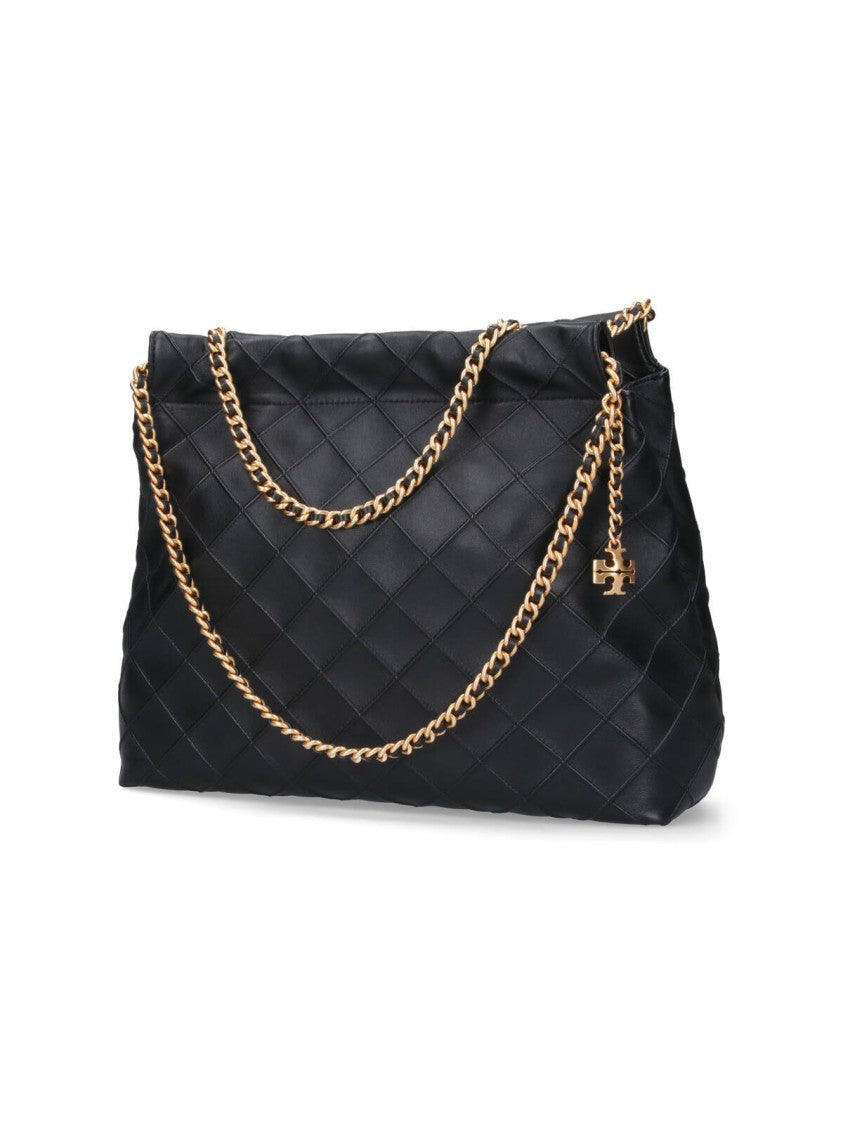 Tory Burch Large Hobo Bag "Fleming" – Black