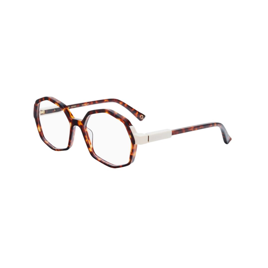 Etnia Barcelona Parma Geometric Octagonal Acetate Eyeglasses With Tortoiseshell Pattern