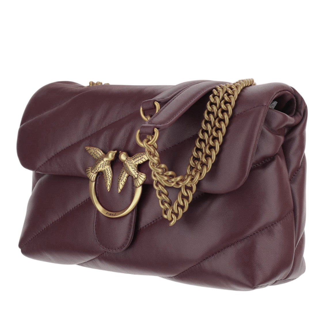 Pinko Quilted Nappa Leather Love Classic Puff Bag