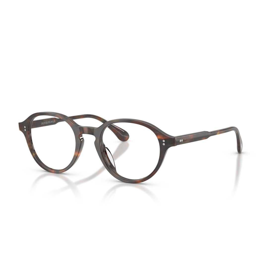 Oliver Peoples 0Ov5602u Tortoiseshell Round Frame Eyeglasses With Keyhole Bridge