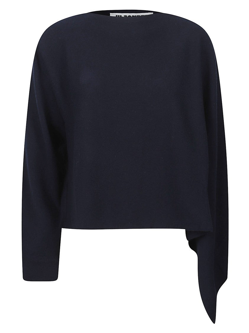 Jil Sander Asymmetrical Cape-Style Top