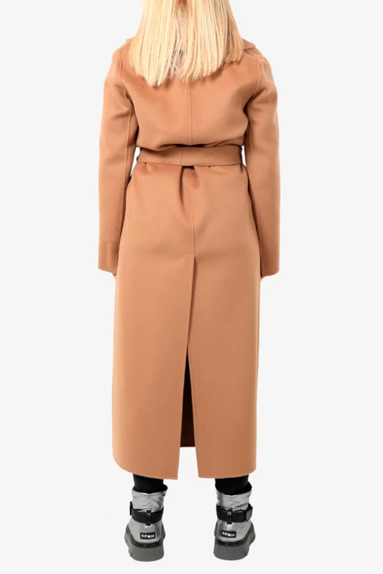 Max Mara Camel Poldo Belted Wrap Wool Coat