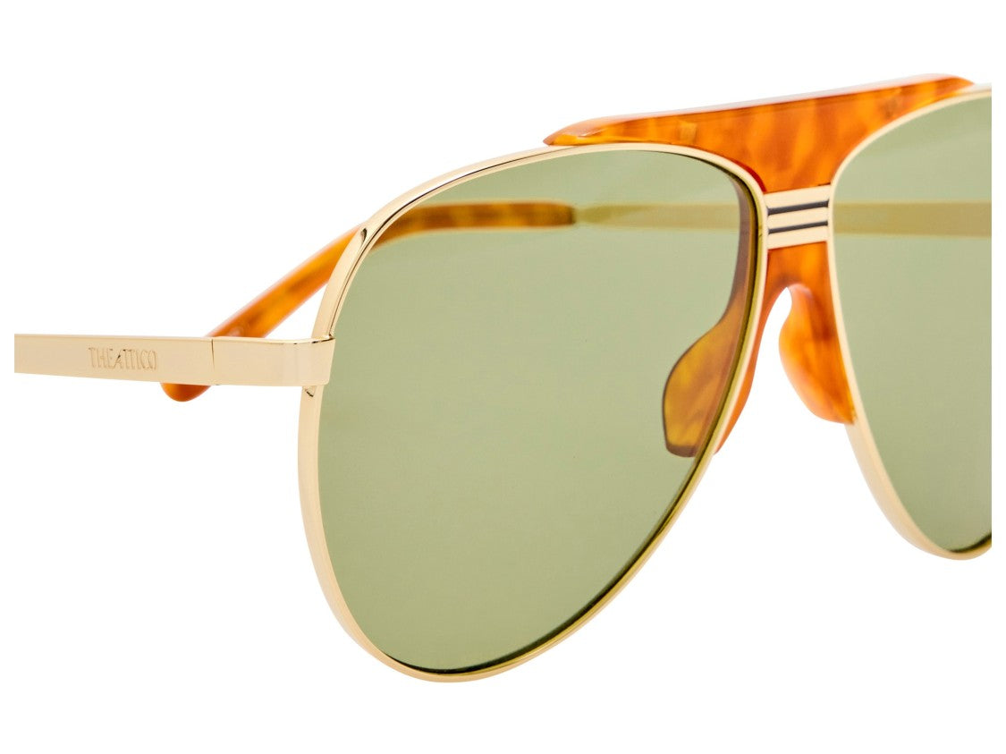 The Attico Gold Attico78 Stainless Steel Aviator Sunglasses