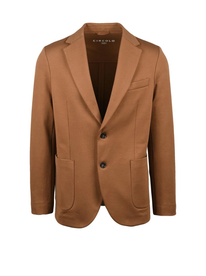 Circolo 1901 Fitted Jacket With Classic Lapel And Patch Pockets