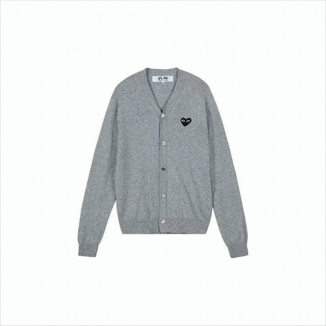 Comme Des Garçons Classic Heather Grey Wool Knit Cardigan