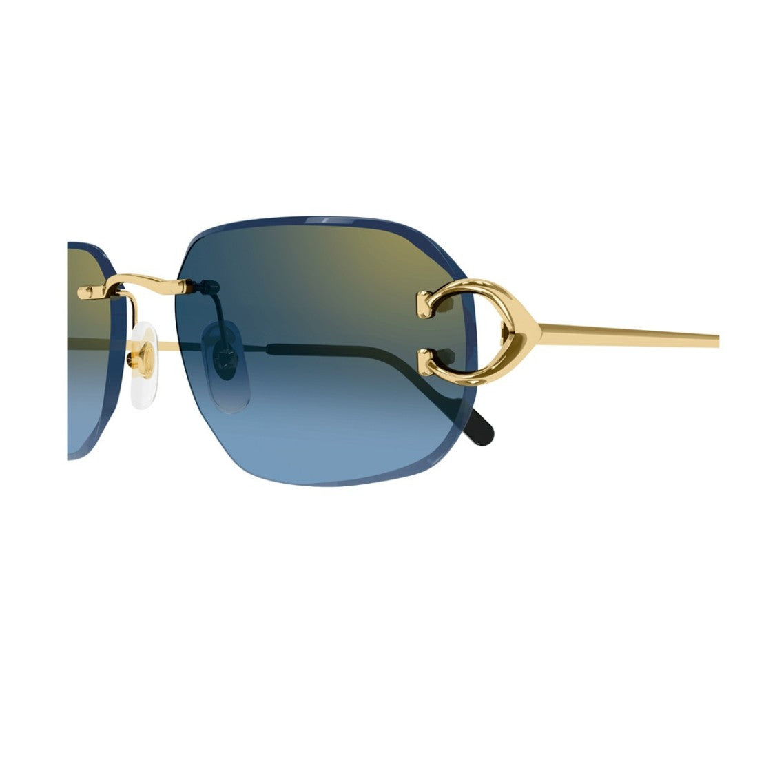Cartier Gold Décor C Classique Ct0468s Rimless Geometric Sunglasses