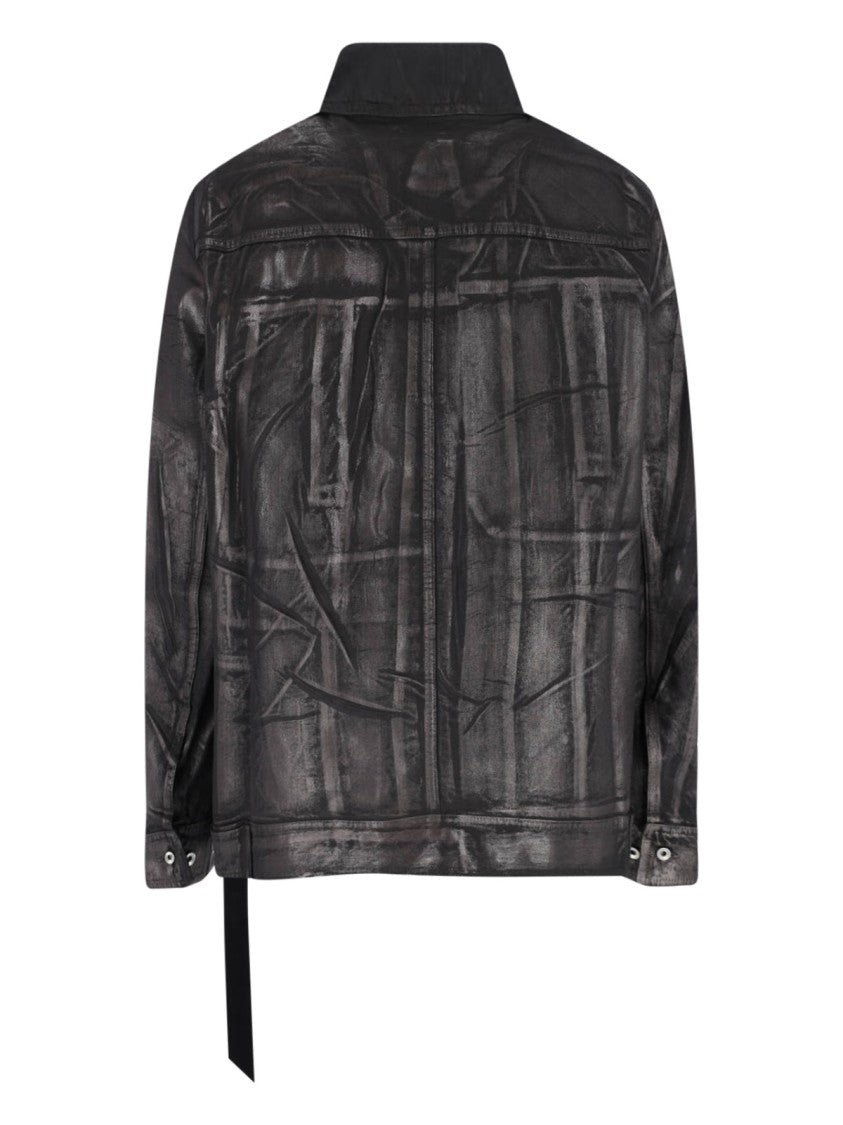 Drkshdw By Rick Owens Jumbo Denim Jacket – Black