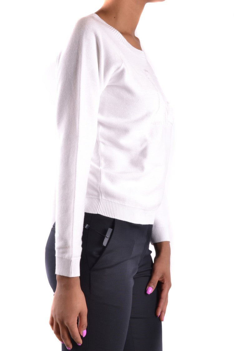 Armani White Classic Knit Sweater