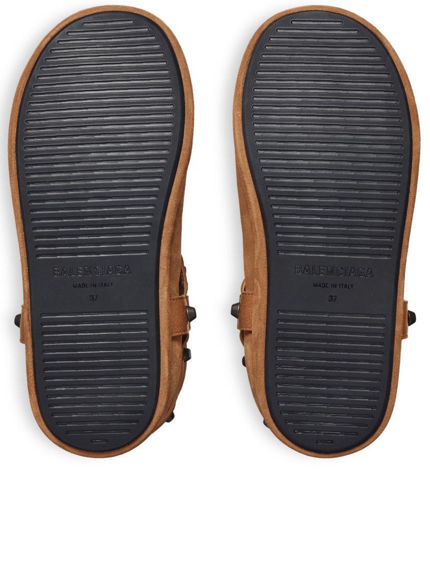 Balenciaga Alaska Brown Suede Shearling Boots