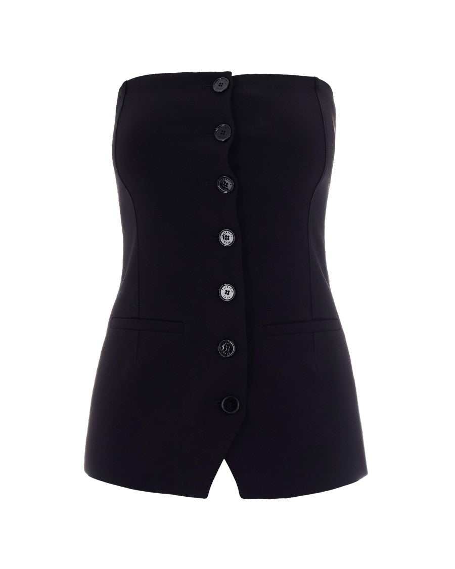 Patrizia Pepe Crepe Bustier With Buttons
