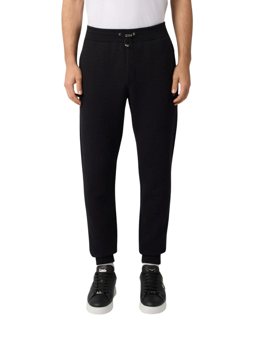 Philipp Plein Black Jogging Pants With Elasticated Waistband And Logo Patch