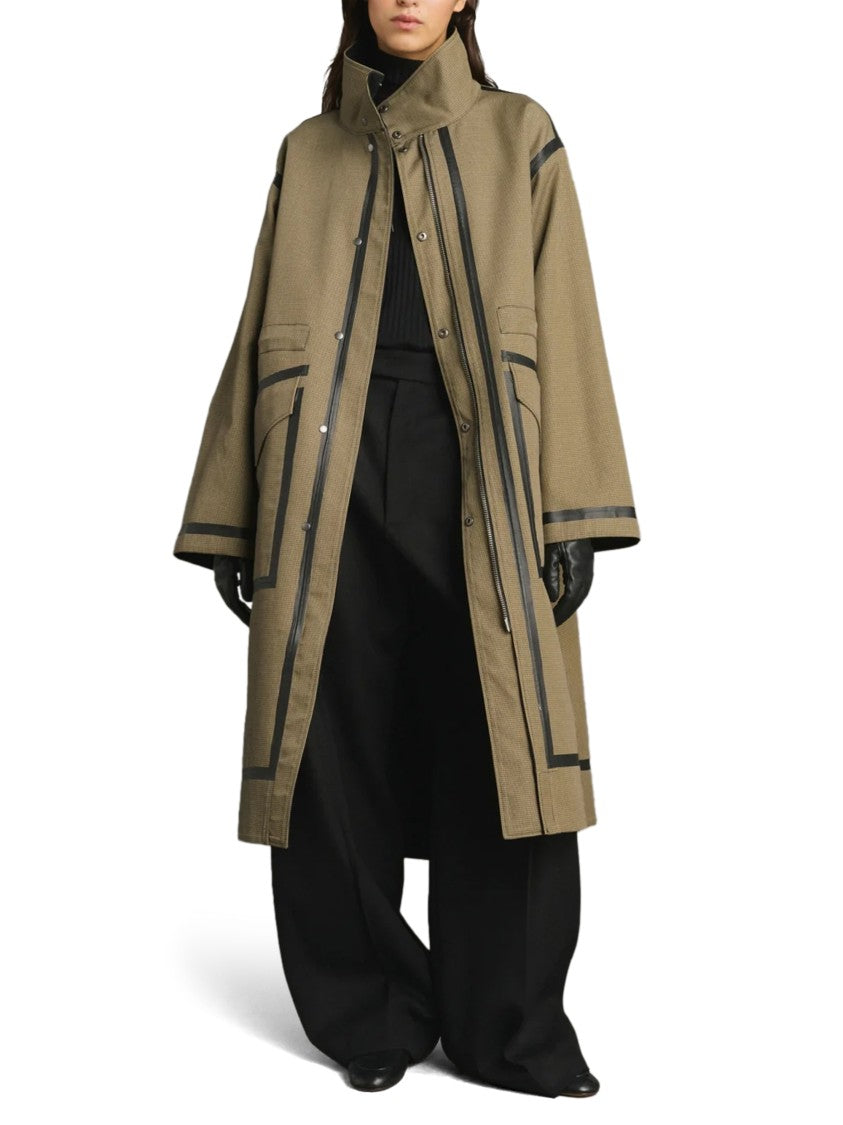 Soeur Black Light High Collar Flap Pockets Coat