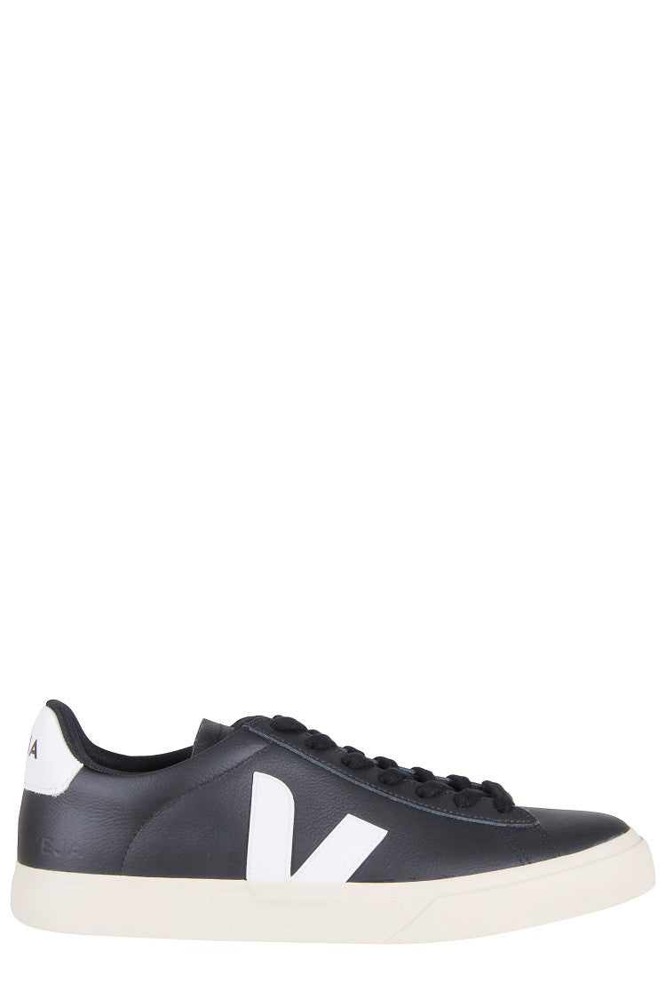 Veja Black Leather Campo Sneakers