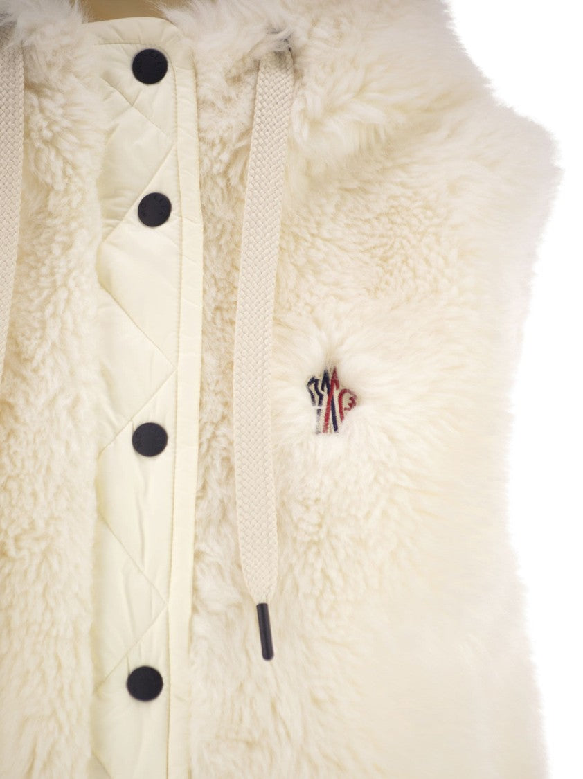 Moncler Grenoble Arve - Teddy-Effect Fleece Padded Gilet
