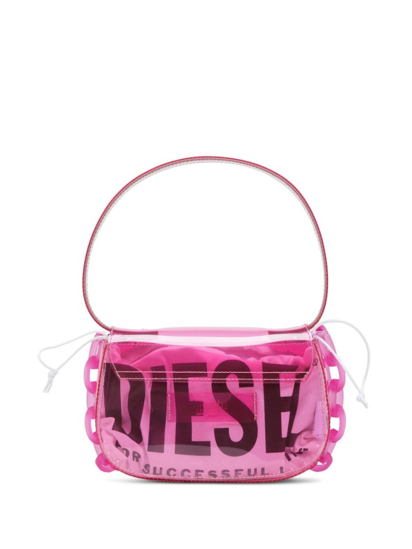Diesel Pink Translucent Silk And Nylon Bag