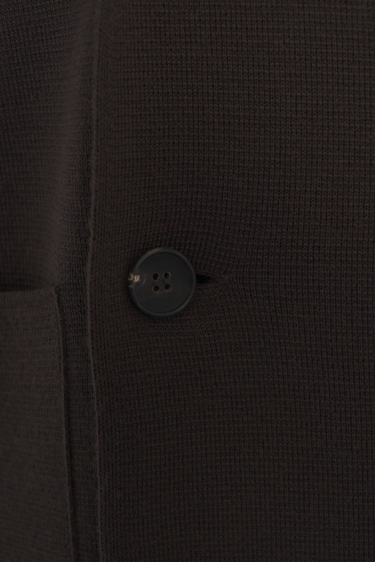 Gender Double-Breasted Blazer With Notched Collar