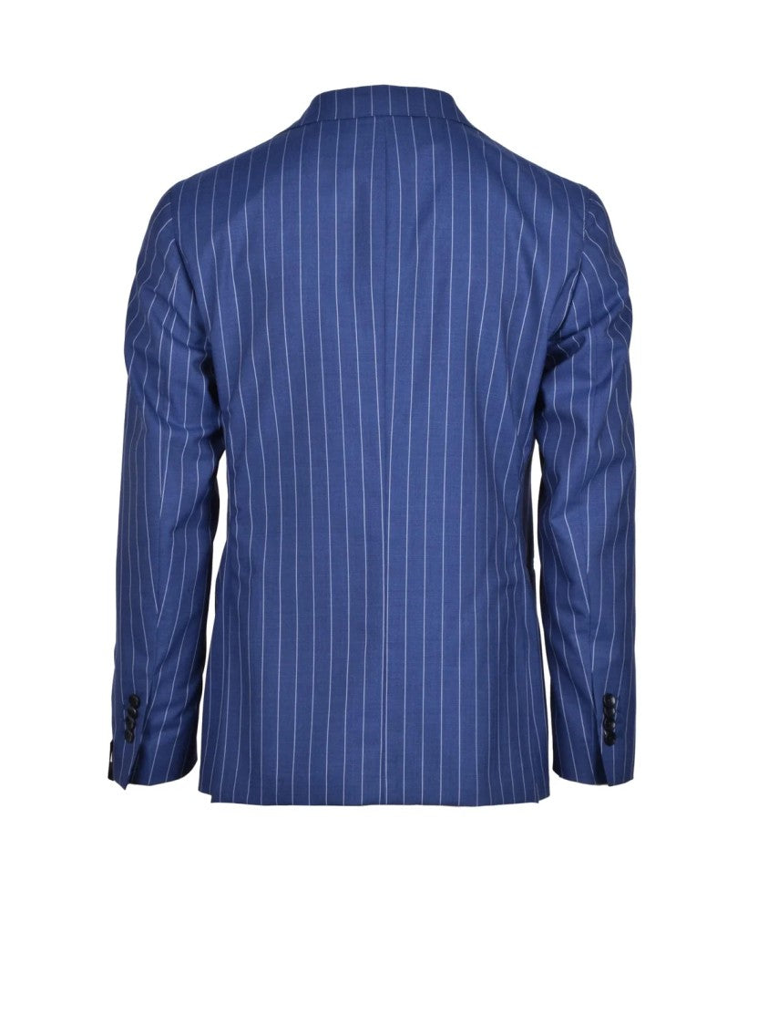Di Pietro Sartoria Blue Virgin Wool Sartorial Men Suit