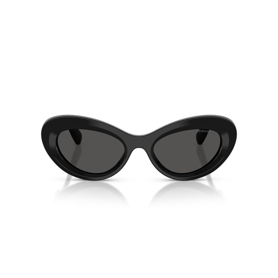 Swarovski 0Sk6061u Cat-Eye Sunglasses With Glossy Black Frame