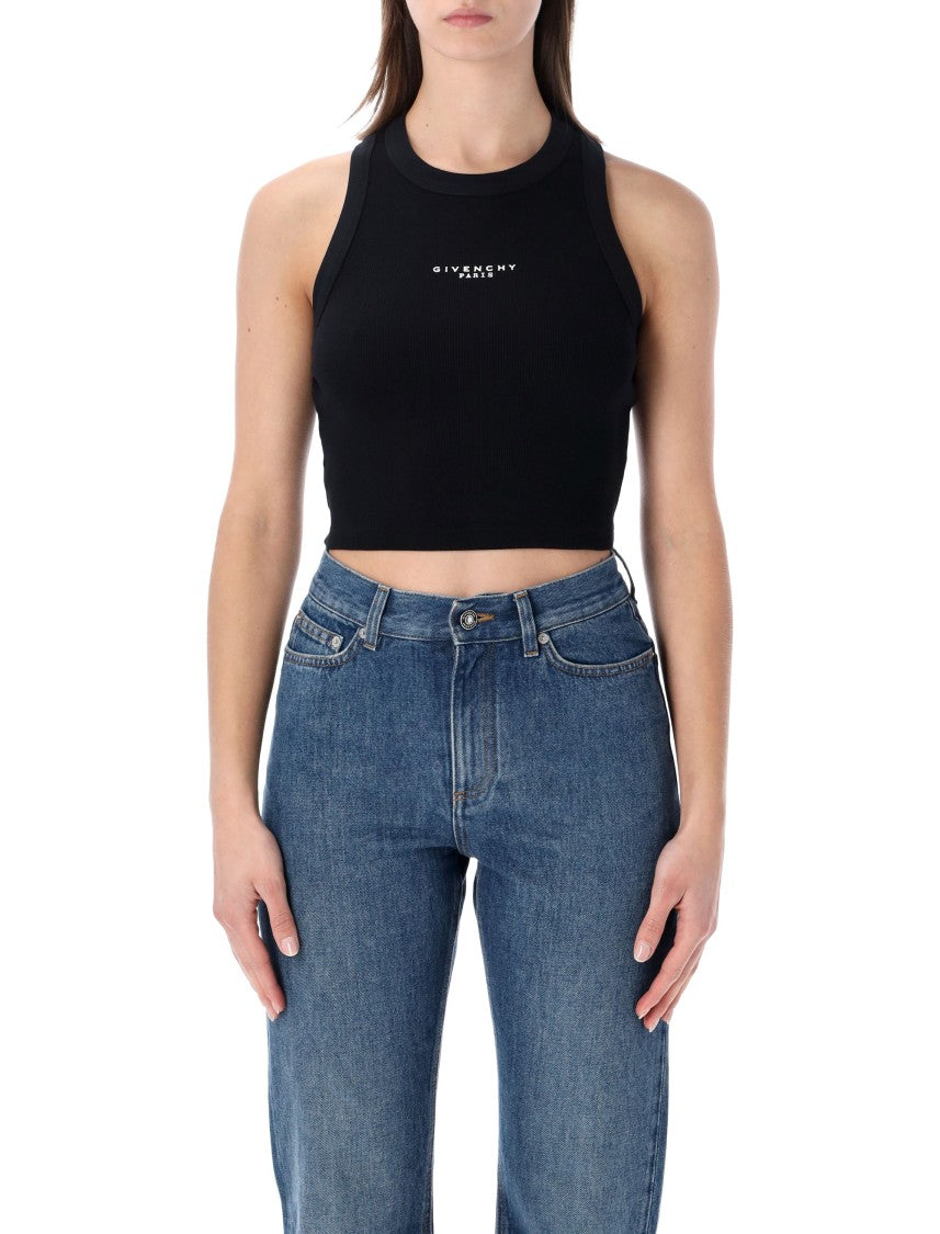 Givenchy Vintage-Inspired Cropped Tank Top With Racerback Design