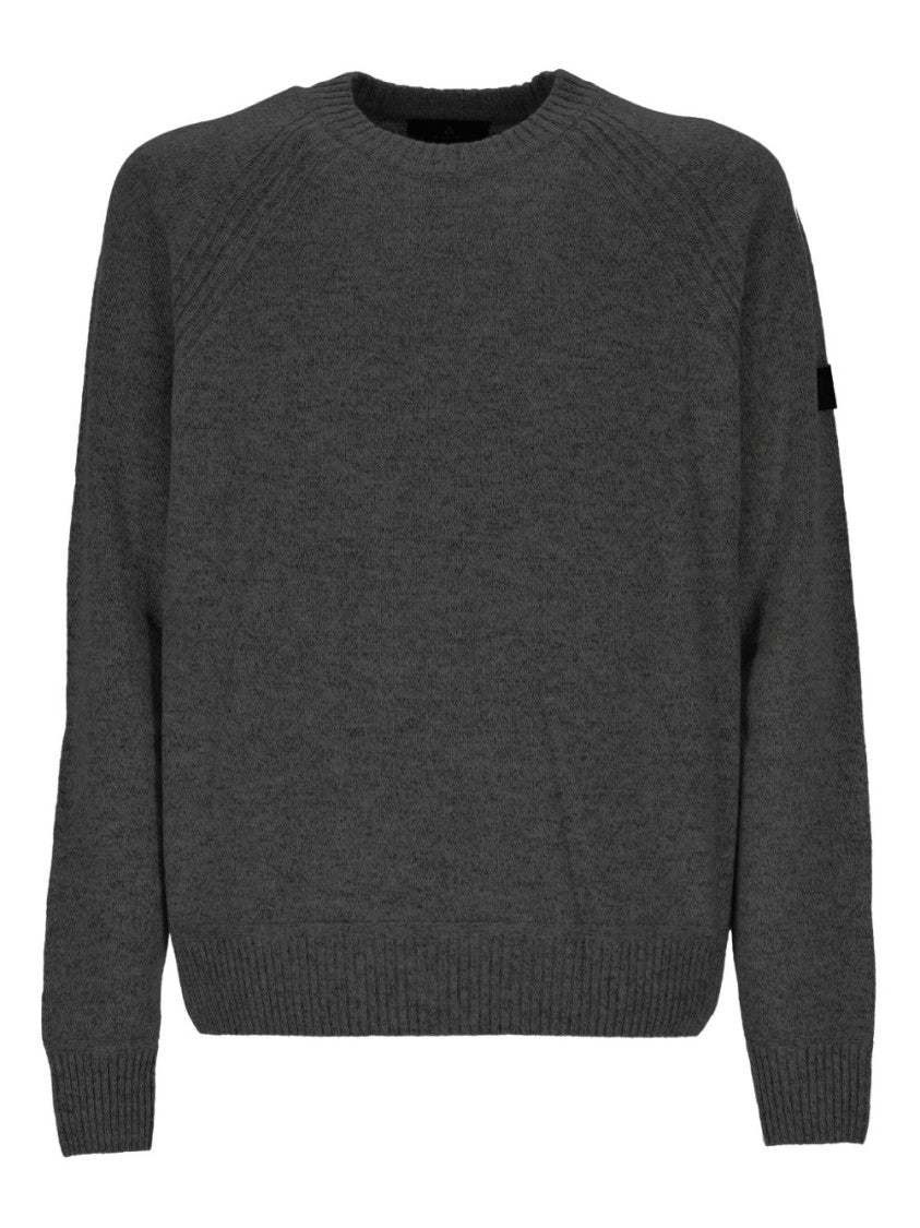 Peuterey Classic Round Neck Sweater With Ribbed Details