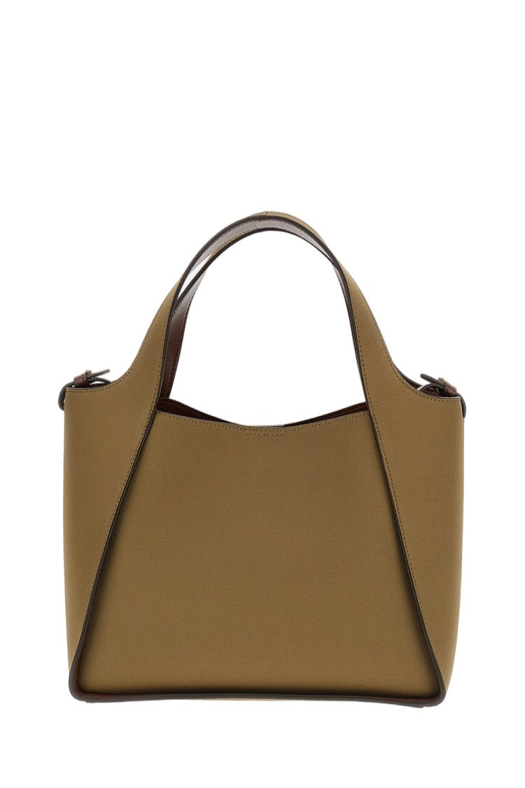Stella Mccartney Beige Circular Logo Perforated Crossbody Bag