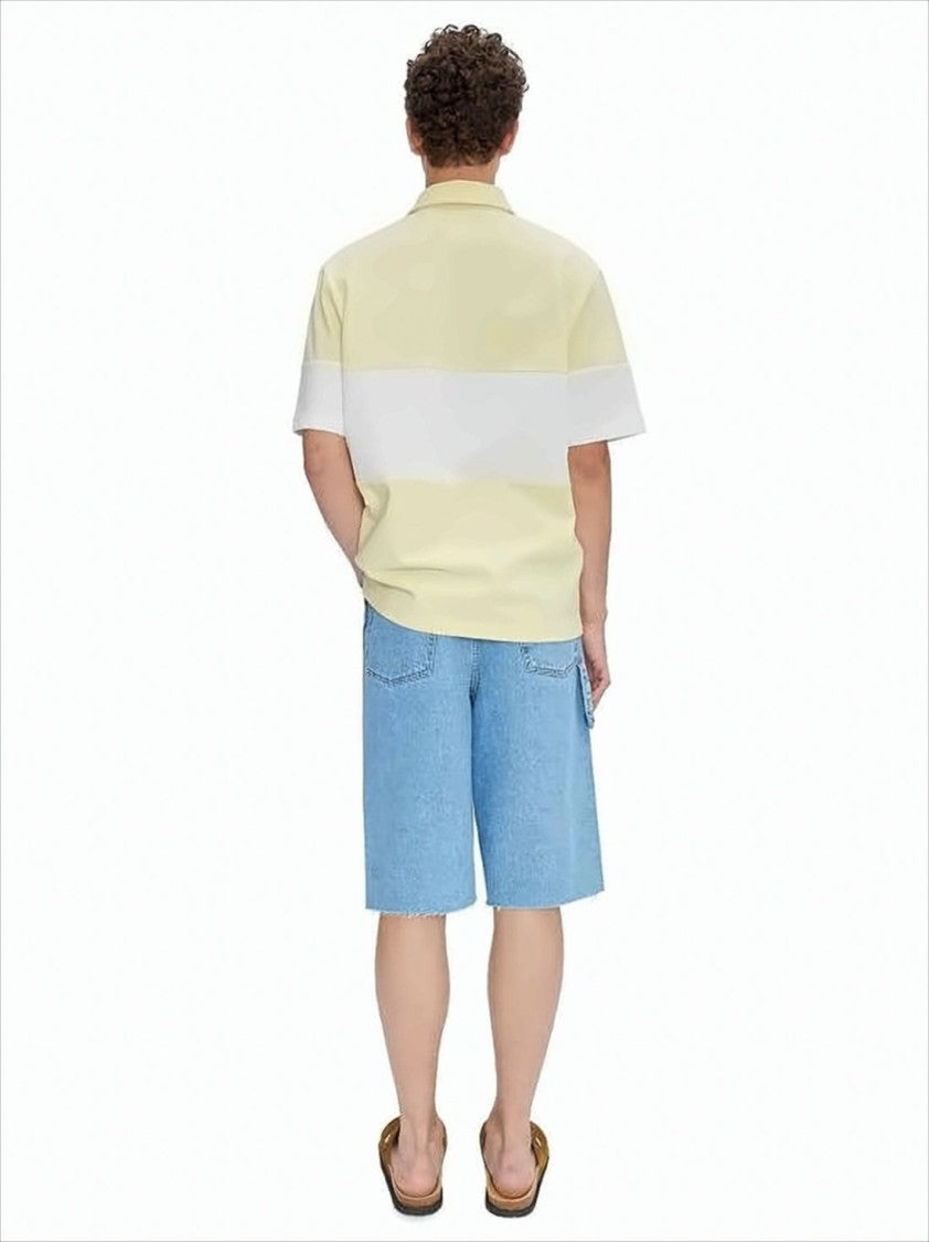 A.P.C. Light Blue Denim Shorts