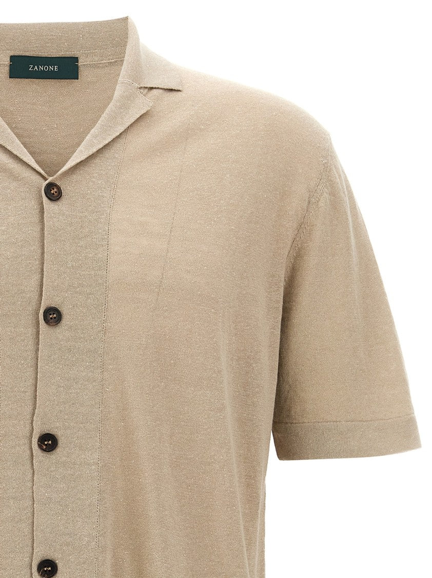 Zanone Relaxed-Fit Linen And Cotton Blend Shirt