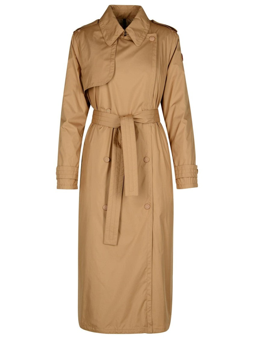 Moncler Barbetane' Beige Polyester Trench Coat