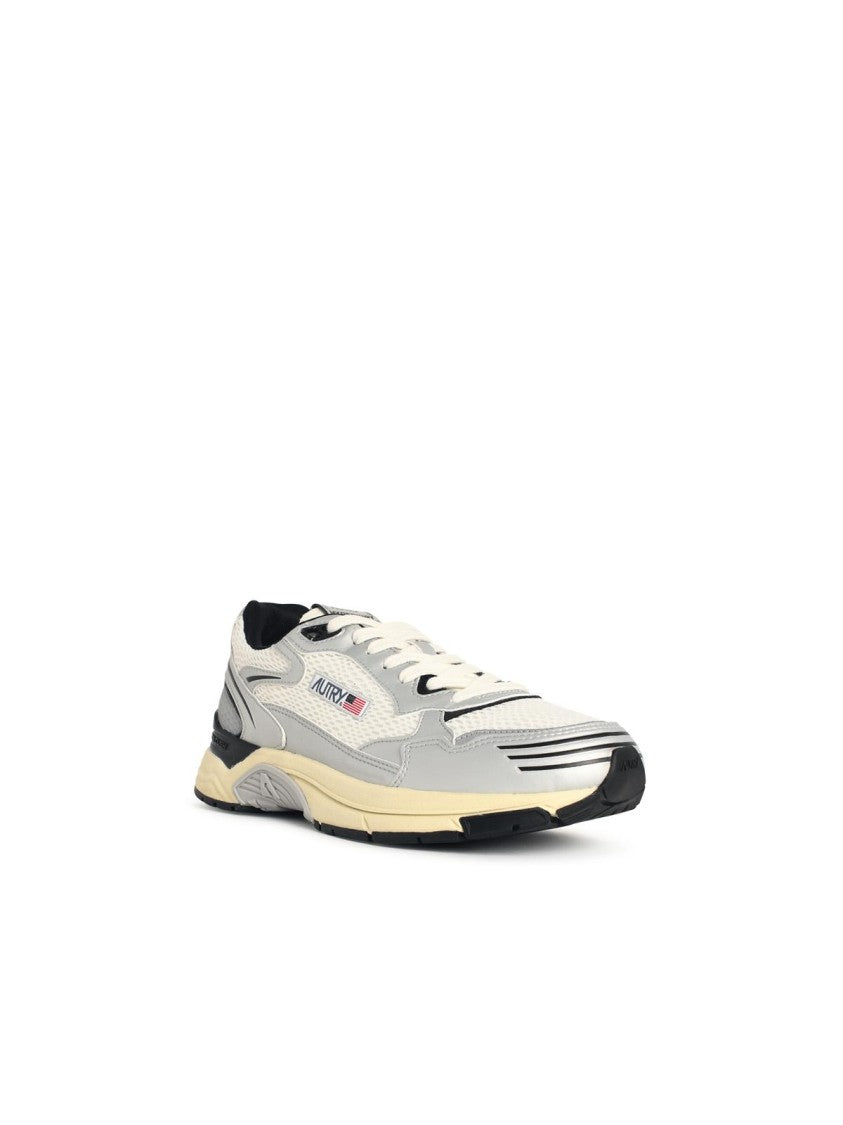 Autry 'Hyperway Low' Silver And Black Mesh Sneakers