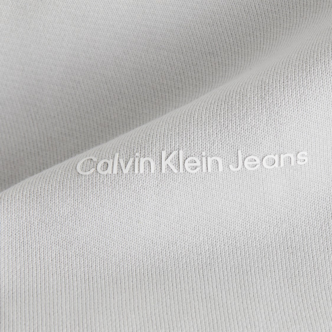 Calvin Klein Cropped Square Cut Cardigan With Iridescent Logo