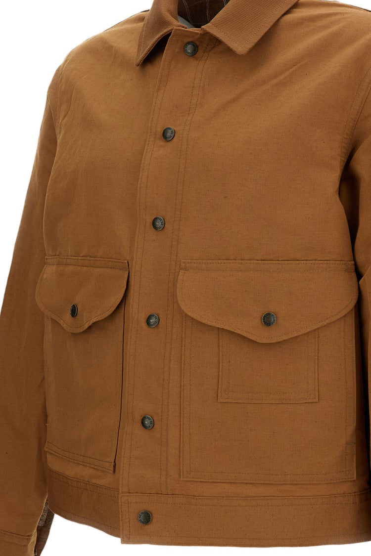 Junya Watanabe Brown Checkered Tweed Panel Wool Jacket