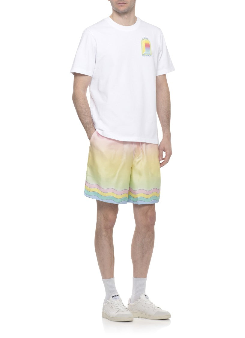 Casablanca White L'arche Classic Printed T-Shirt
