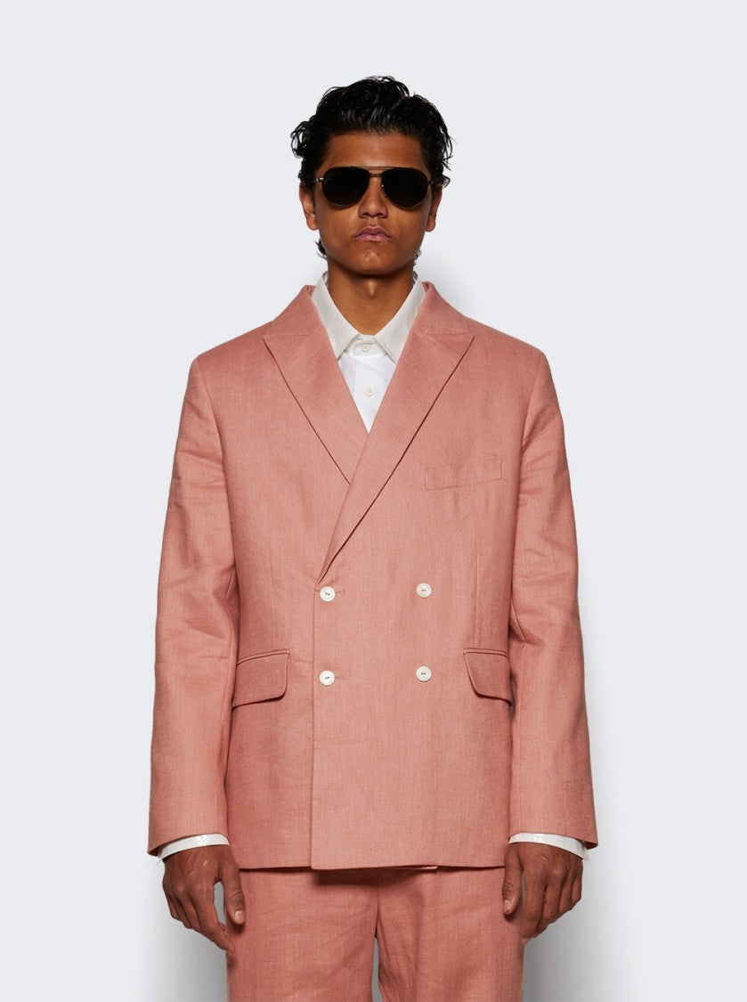Bode Lightweight Double-Breasted Suit Jacket - Pink