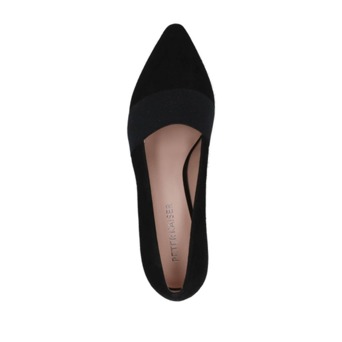 Peter Kaiser Black Pointed Toe Elastic Band Mid-Block Heel Dress Pumps