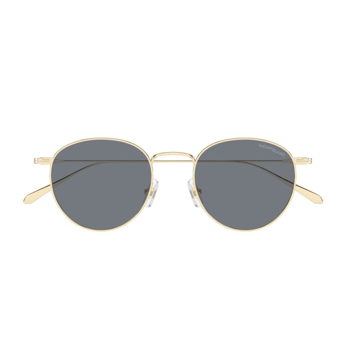 Montblanc Gold Linea Nib Metal Round Sunglasses