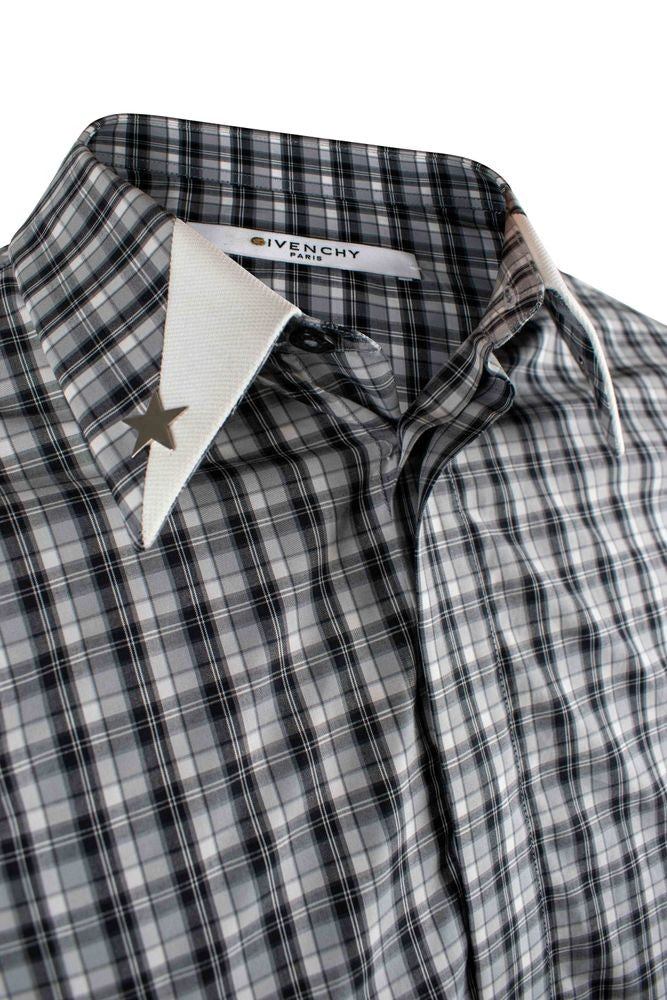 Givenchy Slim Fit Grey Checked Givenchy Shirt