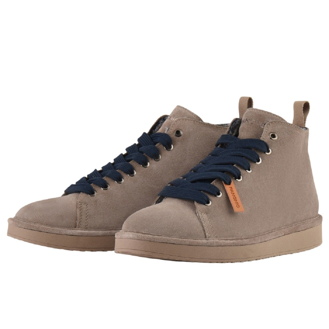 Panchic Cobalt Blue Suede Burnt Orange Laces