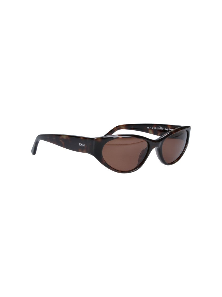 Chimi Brown Solstice Tortoiseshell Cat-Eye Polarized Sunglasses