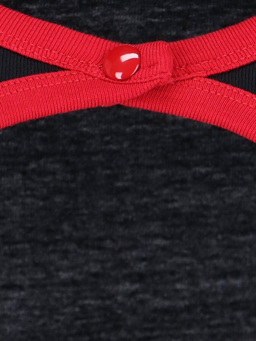 Courrèges Cut-Out Black Cotton T-Shirt