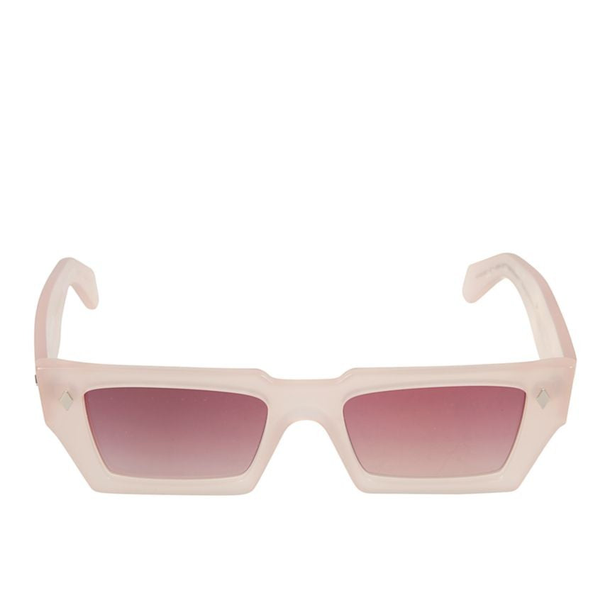 Kador Disko Rectangular Frame Sunglasses With Translucent Pink Finish