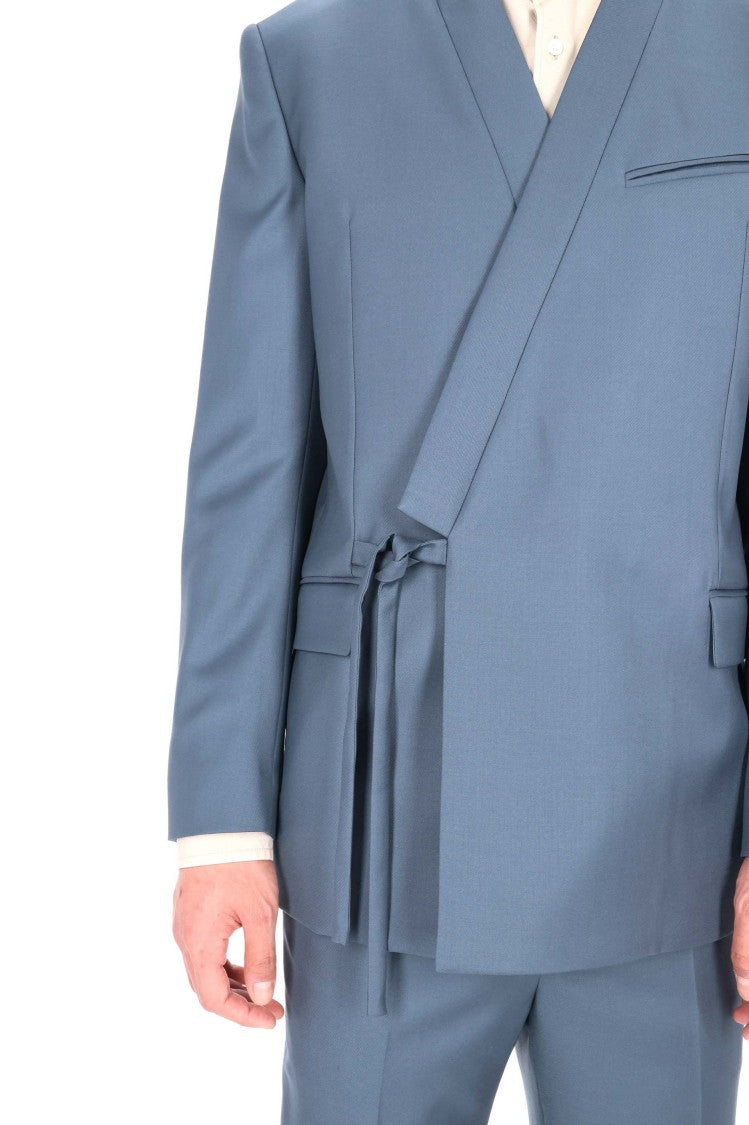 Kenzo Tailored Kimono Double-Breasted Virgin Wool Jacket
