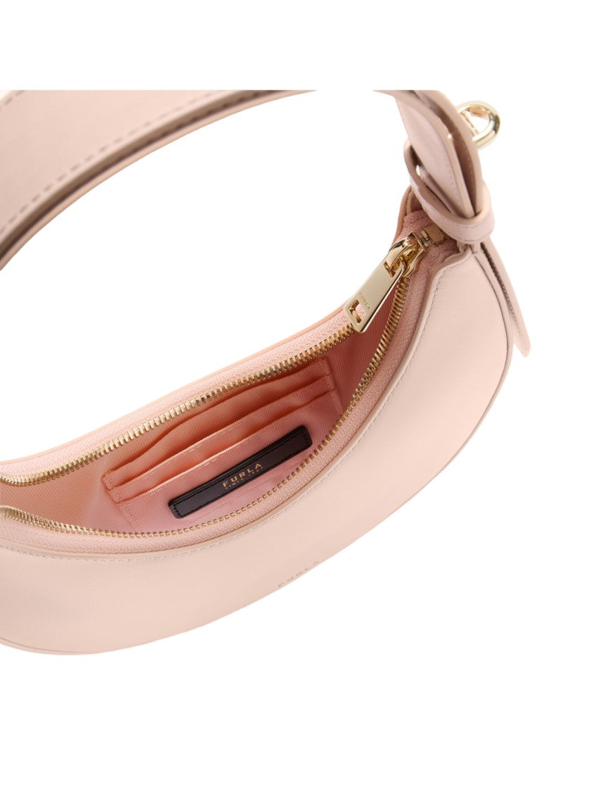 Furla Pink Delizia Mini Leather Hobo Bag