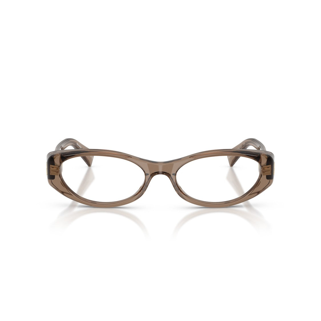 Miu Miu 0Mu 03Zv Translucent Brown Acetate Cat-Eye Sunglasses