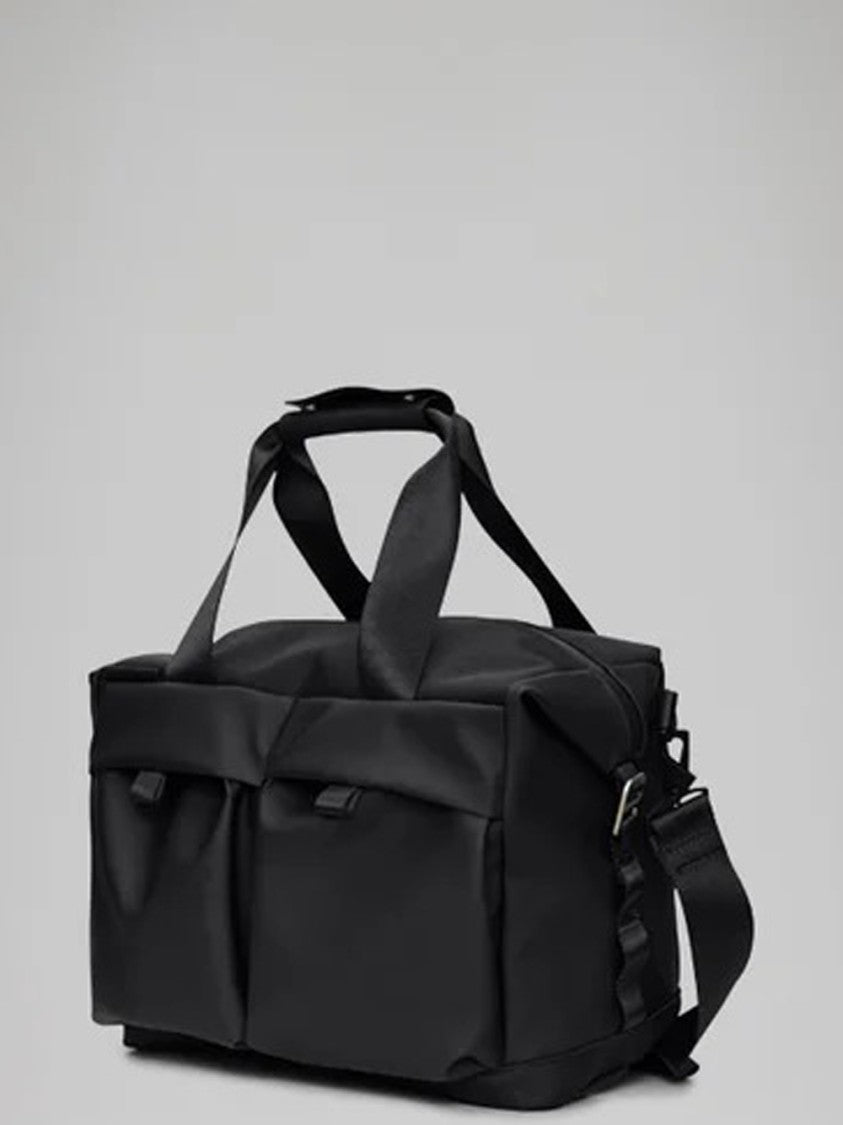 Rains Rectangular Black Tote Bag