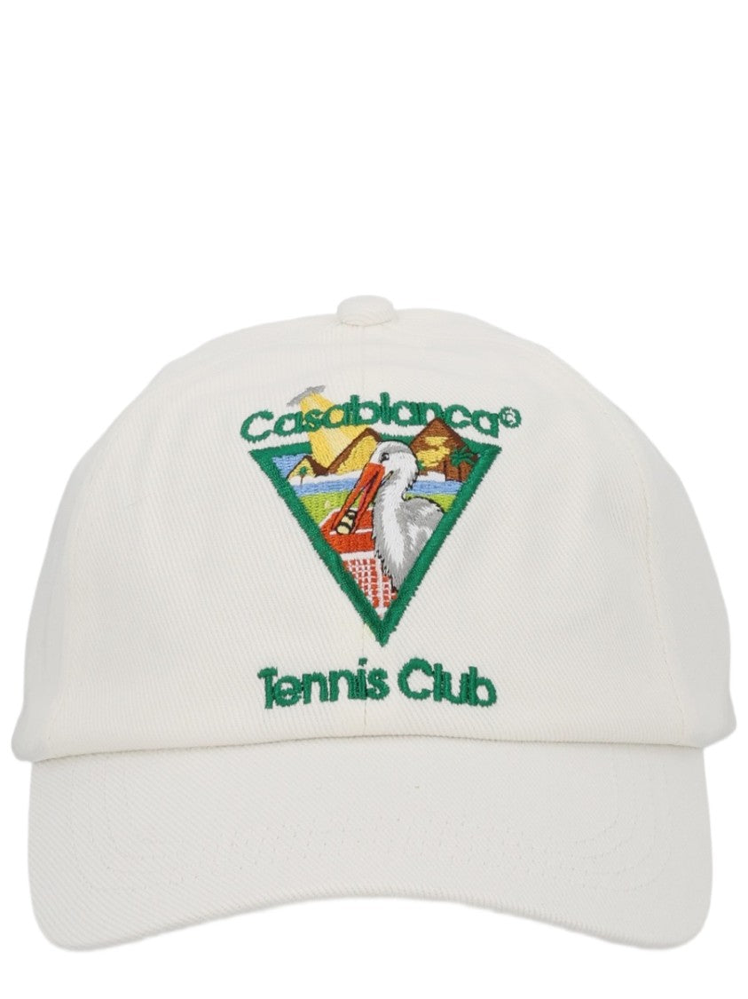 Casablanca Embroidered Triangular Patch Cotton Baseball Cap